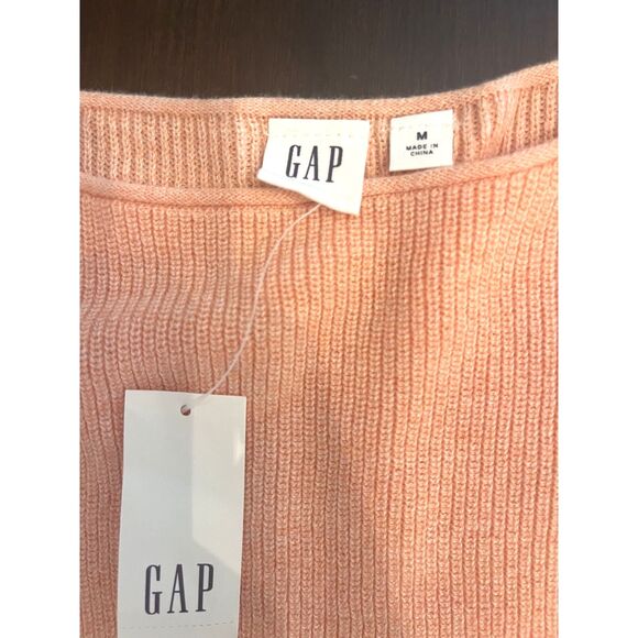 NWT GAP Womens Pink Pull Over Knit Sweater Oversize Cozy Preppy Classic Coastal - Picture 6 of 16